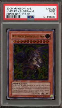 Yu-Gi-Oh! Hyper Psychic Blaster Asian English 1st Ed Ultimate CRMS-AE020 PSA 9 - Image 1