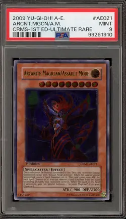 Yu-Gi-Oh! Arcanite Magician 1st Ed Ultimate Rare CRMS-AE021 Asian EnglishPSA 9 - Image 1