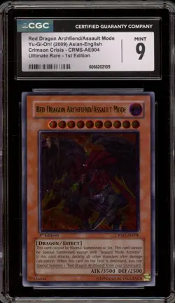 Yu-Gi-Oh! Red Dragon Archfiend Asian English 1st Ed Ultimate CRMS-AE004 CGC 9 - Image 1