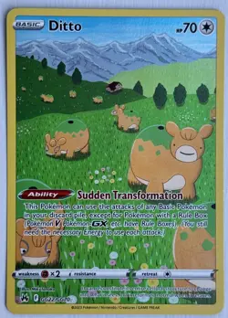 Ditto GG22/GG70 Holo Crown Zenith Galarian Gallery Pokemon NM - Image 1
