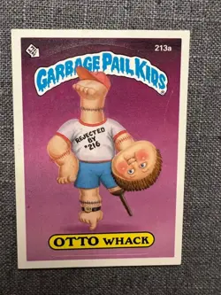 Garbage Pail Kids Series 6 GPK 1986 #213a Otto Whack GPK Trading Card - Image 1