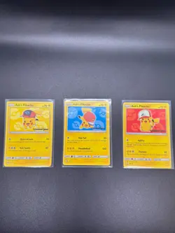Pokemon TCG Ash's Pikachu SM109 SM111 SM114 Promo Card Lot 🔥 - Image 1
