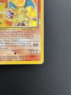 Pokemon TCG Charizard Base Set 4/102 Holo Rare Card - Image 3