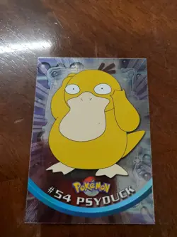 Psyduck #54 Blue Logo Topps Holo Foil TV Animation Pokemon Card - Image 1