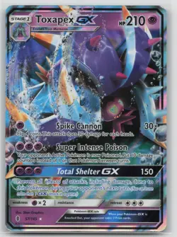 Pokemon Card Toxapex GX Ultra Rare SM - Guardians Rising 57/145 - Image 1