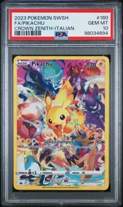 CARTA POKEMON PIKACHU CRZ 160/159 PSA 10 GRADATA TCG CARD ITA - Image 2
