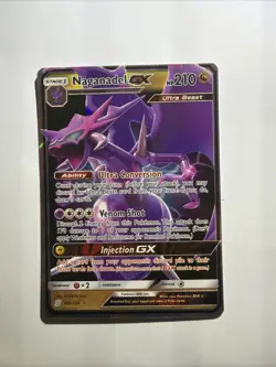 Pokemon TCG Naganadel GX Holo Ultra Rare Card 160/236 Unified Minds 2019 - Image 1
