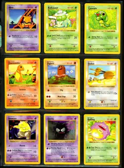 1999 Pokemon BASE SET SHADOWLESS Edition COMPLETE Non Holo COMMON Cards Lot NM+ - Image 2