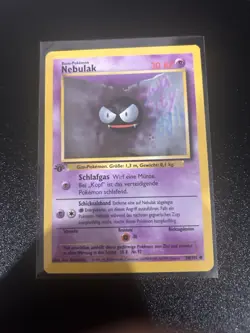 Pokemon Card - Gastly Nebulak German 1st Edition Base Set 50/102 Common - Image 1