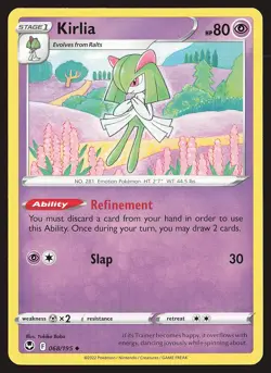 SWSH12: Silver Tempest Kirlia #068/195 Uncommon Pokemon Card - Image 1