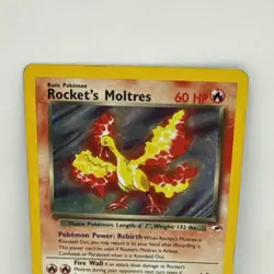 Pokemon Rocket's Moltres 12/132 Gym Heroes Holo 2000 Vintage LP Pokemon Card - Image 2