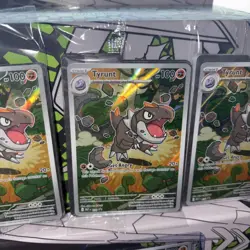 Pokemon Perfect Order - 4x Tyrunt 070 Promo Card (3x Sealed, 1x Fresh) - Image 3