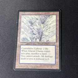 MTG Card 1x Glacial Chasm Ice Age LP Vintage Magic The Gathering 1995 - Image 1