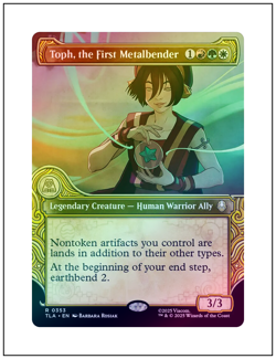 1x Toph, the First Metalbender - 0353, Showcase Art Foil, Avatar, Magic MTG NM - Image 1