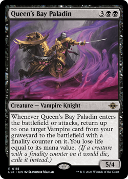 x1 Queen's Bay Paladin LCI MTG 115 RARE M/NM 1x - Image 1