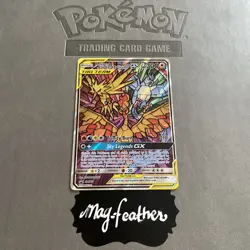 2019 Pokemon Moltres Zapdos Articuno GX #SM210 Stained Glass Promo holo - Image 1