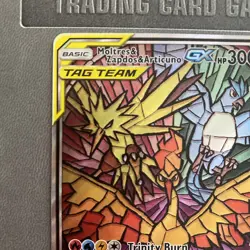 2019 Pokemon Moltres Zapdos Articuno GX #SM210 Stained Glass Promo holo - Image 5