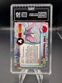 #49 Topps Chrome 2000 Venomoth Pokemon TV Animation Series 1 TAG 10 - Image 2