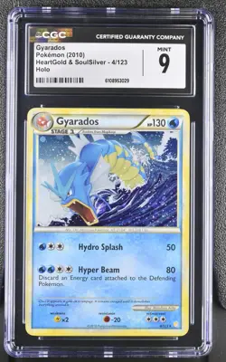CGC 9 MINT Gyarados 2010 HeartGold & SoulSilver 4/123 Holo Pokemon Card - Image 1