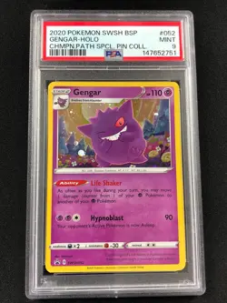 Pokemon 2020 Gengar Black Star Holo SWSH052 PSA 9 !! - Image 1