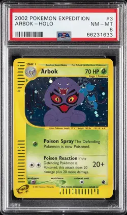 2002 POKEMON EXPEDITION #3 ARBOK-HOLO PSA 8 - Image 1