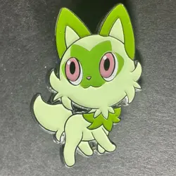 Pokemon Sprigatito Metal Enamel Pin Nintendo Pokemon TCG - Image 1