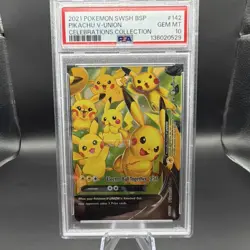 Pokemon TCG Pikachu V-Union SWSH142 Celebrations Promo Holo PSA 10 - Image 1