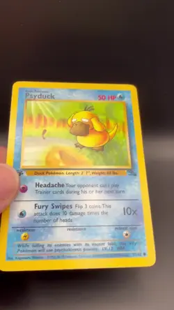 1st Edition Fossil Psyduck & Golduck NM Vintage Pokemon Cards 🐥 - Image 2