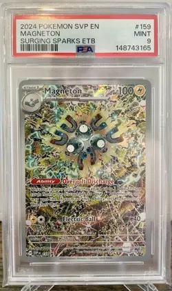 2024 Pokemon SVP Magnetron Surging Sparks Pokemon Center ETB Promo, PSA 9 - Image 1