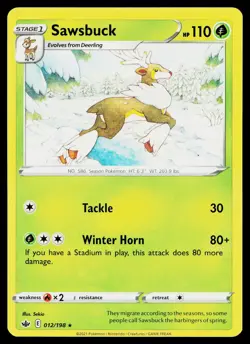 Sawsbuck 012/198 Rare Chilling Reign Pokemon Near Mint - Image 1