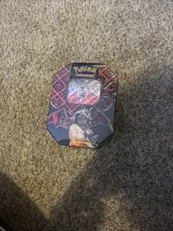 Pokemon TCG Scarlet & Violet Paldean Fates Charizard EX Tin, Sealed - Image 1