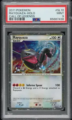 2011 Pokemon Call of Legends #SL10 Rayquaza Holo PSA 9 MINT - Image 1