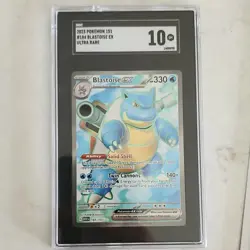 Pokemon Blastoise ex 184/165 Scarlet & Violet 151 Ultra Rare SGC 10 Holo - Image 1