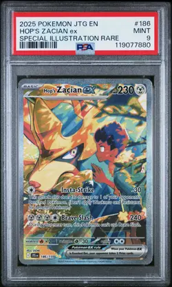 2025 POKEMON JTG EN-JOURNEY TOGETHER #186 HOP'S ZACIAN EX PSA 9 - Image 1