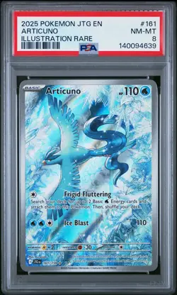 2025 POKEMON JTG EN-JOURNEY TOGETHER ILLUSTRATION RARE #161 ARTICUNO PSA 8 - Image 1