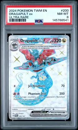 Dragapult Ex #200 Ultra Rare PSA 8 2024 Pokemon TWM EN Twilight Masquerade - Image 1