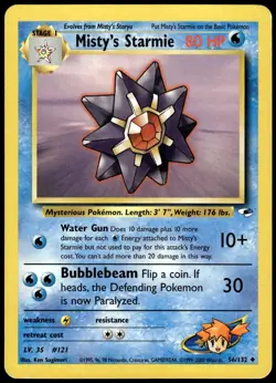 Misty's Starmie 56/132 Uncommon Gym Heroes Pokemon Unlimited MP - Image 1
