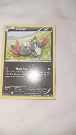 Pokemon TCG Sneasel 60/114 RARE MISCUT (XY Steam Siege) - Image 2