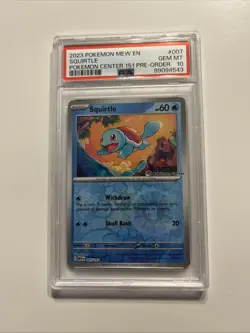 Squirtle Pokemon Center Exclusive 151 Stamped Promo SVP 007/165 PSA 10 - Image 1