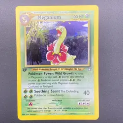 2000 Pokemon Neo Genesis 1st Edition Meganium Holo #11/111 NM - Image 1
