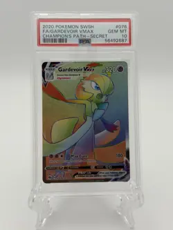 Pokemon Gardevoir VMAX Secret Rare Full Art Holo Champion's Path 076/073 PSA 10 - Image 1