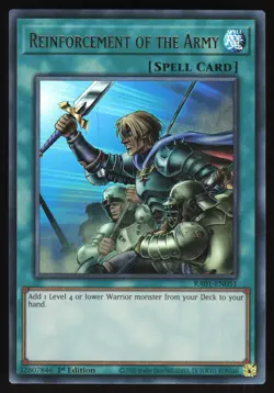 Reinforcement of the Army - RA01-EN051 - Ultra Rare - 1st Edition Yugioh - Image 1