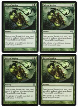 Sylvan Scrying x4 4x Various Sets PLAYSET Green Uncommon Sorcery MTG NM AZ4 - Image 1