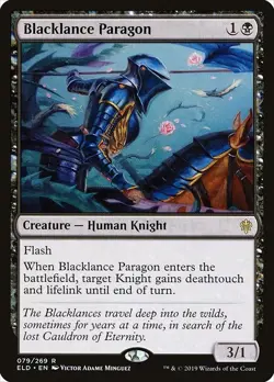 Blacklance Paragon 2x FOIL ELD MTG Throne of Eldraine Rare MINT black - Image 1