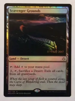 MTG -Scavenger Grounds - Hour of Devastation 182/199 - Prerelease Foil Rare - Image 1
