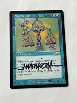 MTG Magic the Gathering ARTIST SIGNED EQUILIBRIUM from EXO - Image 1