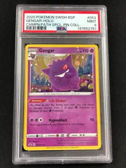 Pokemon 2020 Gengar Black Star Holo SWSH052 PSA 9 !!! - Image 1