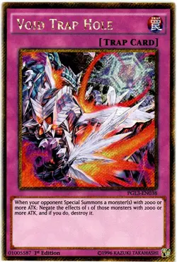 Void Trap Hole - PGL3-EN038 - Gold Secret Rare - 1st Edition - Lightly Played - - Image 1