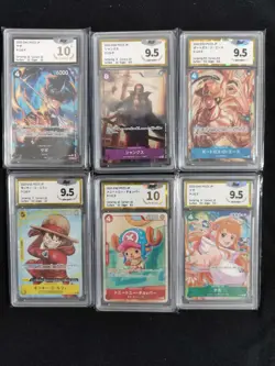 2025 One Piece TCG JPN P-106 P P-103 P Monkey D Luffy Lot*6 PGS 9.5 LU57 - Image 1