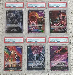 One Piece OP13 Carrying On His Will - Five Elders Demon Pack Sequential PSA 10 - Image 1